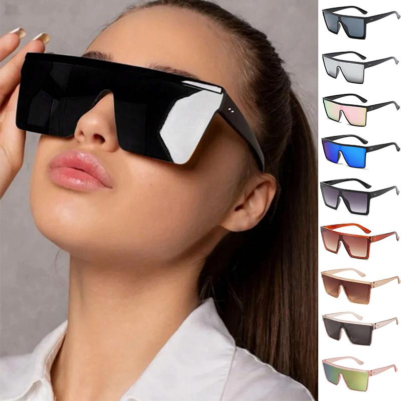 Female Goggles Uv400 Anti-Uv Shades Square Shape Sunglasses Square Uv400 Eyewear For Women'S Fashion Outdoor Eye Safety