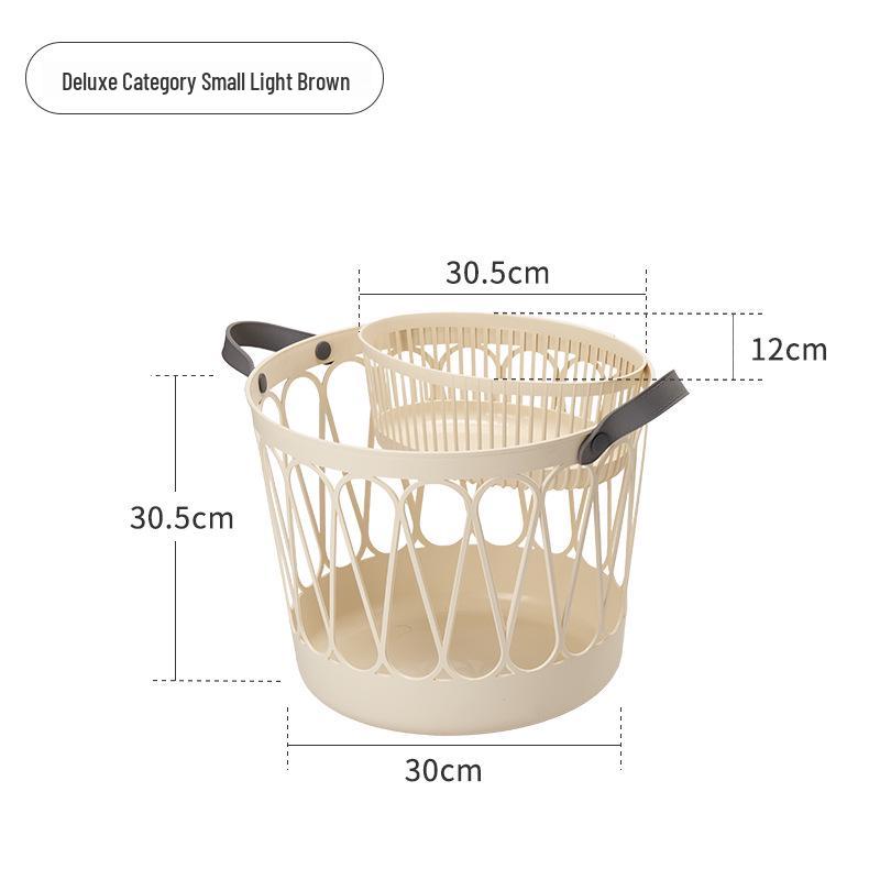 Movable Laundry Basket for Dirty Clothes - Household Bathroom Hamper