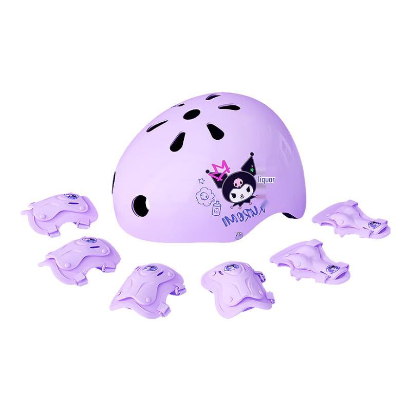 Mesuca Kuromi Children s 7-Piece Helmet & Protective Gear Set