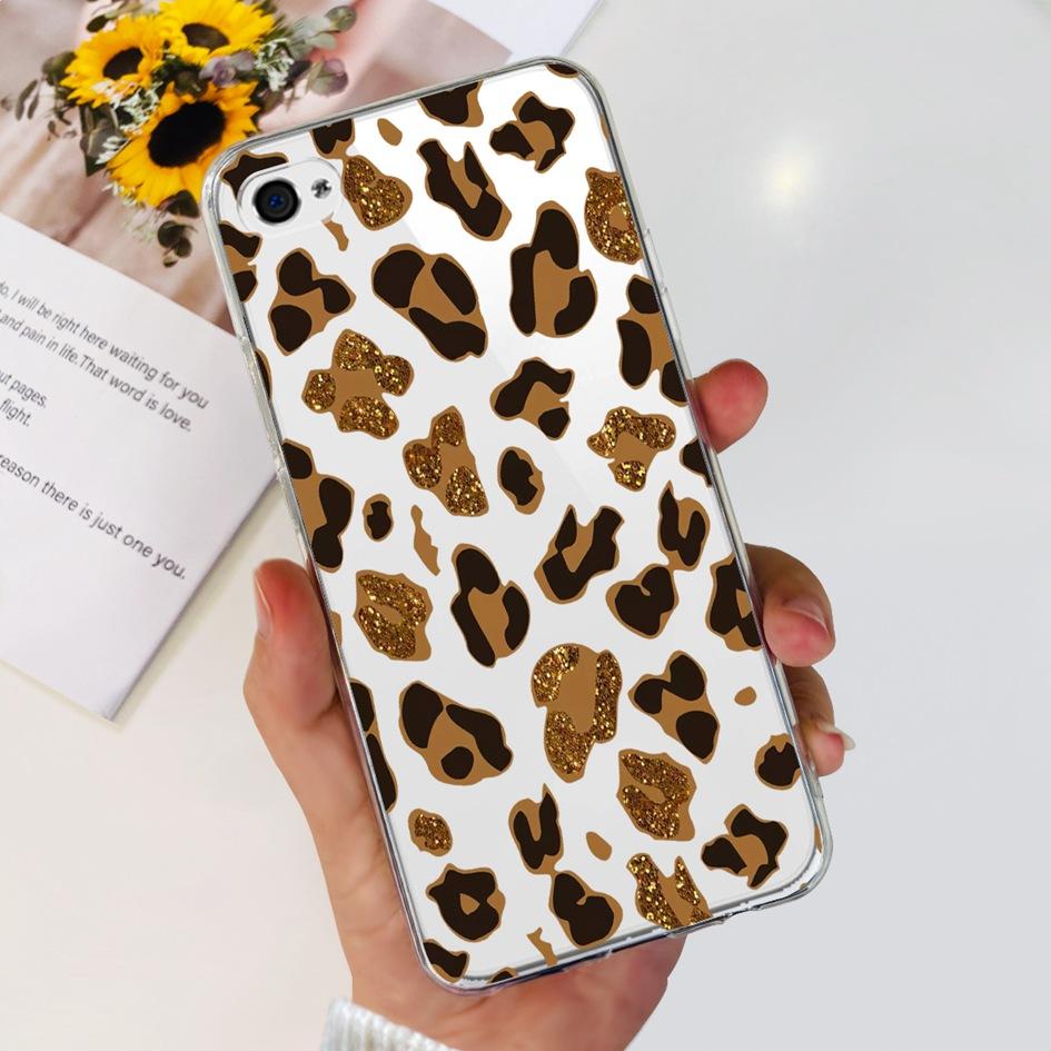 For iPhone 4 Case 3.5" Cute Cartoon Leopard Transparent Silicone Soft Cover For iPhone 4s iPhone4 Funda iPhone4s Shockproof Capa