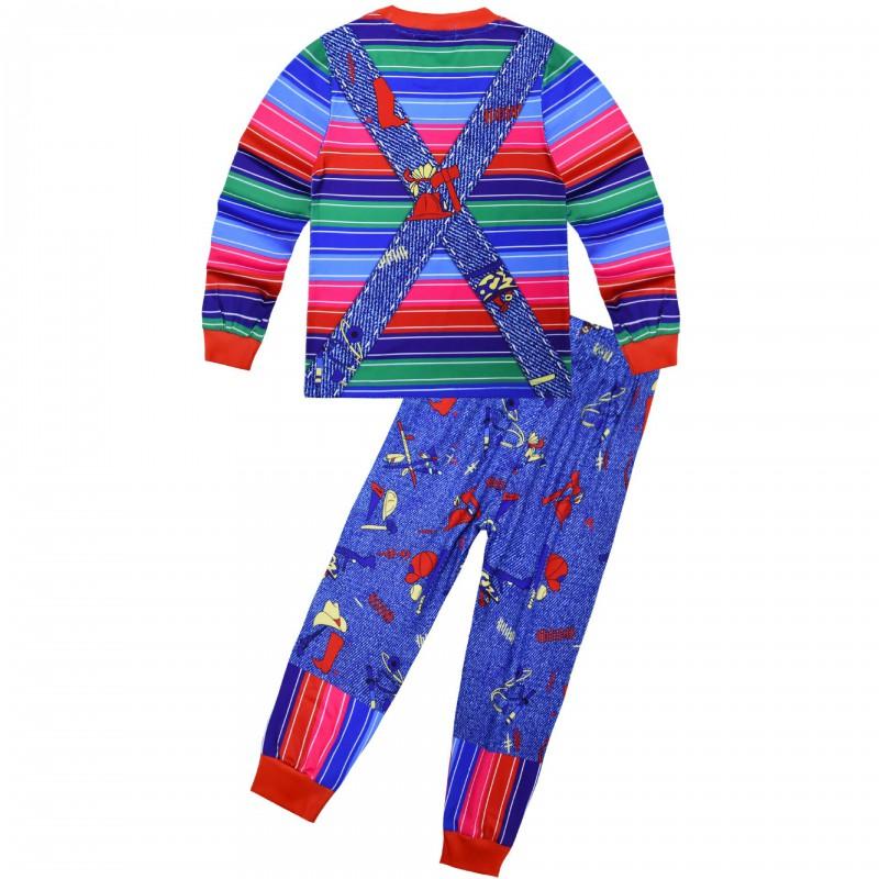 Halloween Horror Doll Cosplay Kids 2-Piece Set Long Sleeve Top Pants 7771