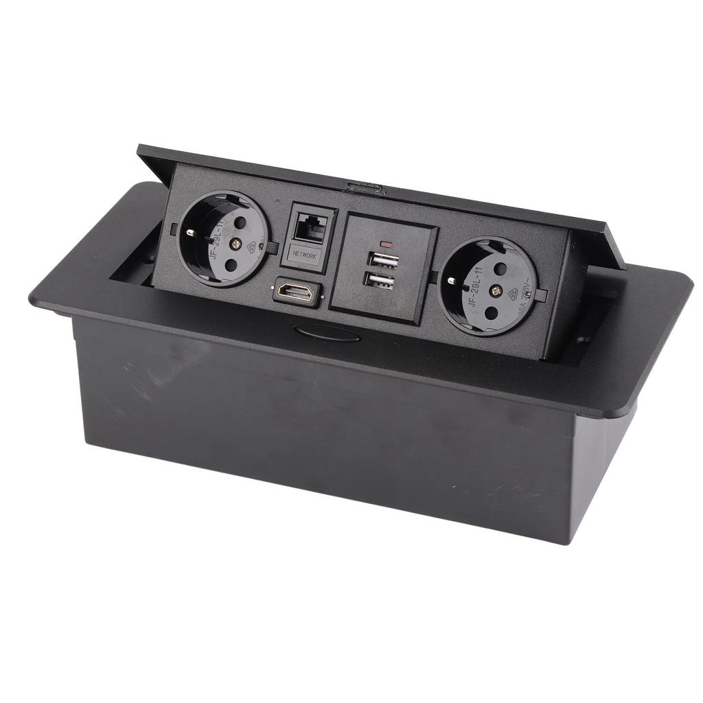 Priza de Podea Aluminiu Aliaj Modern Rezistent la Praf Ieșire Încastrată cu USB Mufă Rețea Video