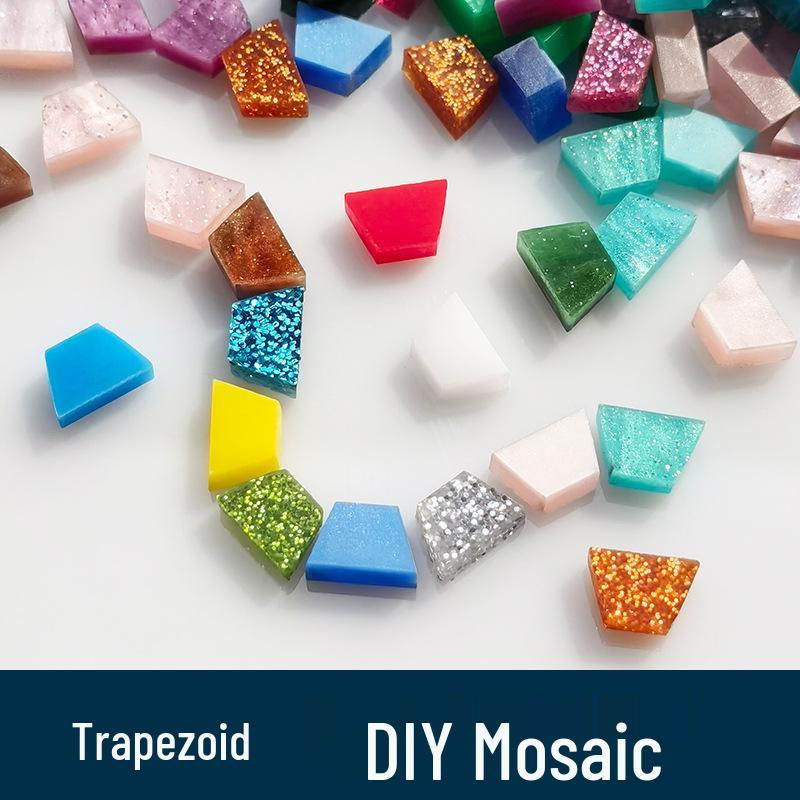 

200g Multicolor Trapezoidal Acrylic Mosaic Pieces for DIY Crafting