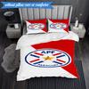 3PCS Paraguay Football Federation Emblem Bedding Set 2D Printing (Includes 1 Duvet Cover + 2 Pillowcases Coreless), Bedroom decor,Fan gift