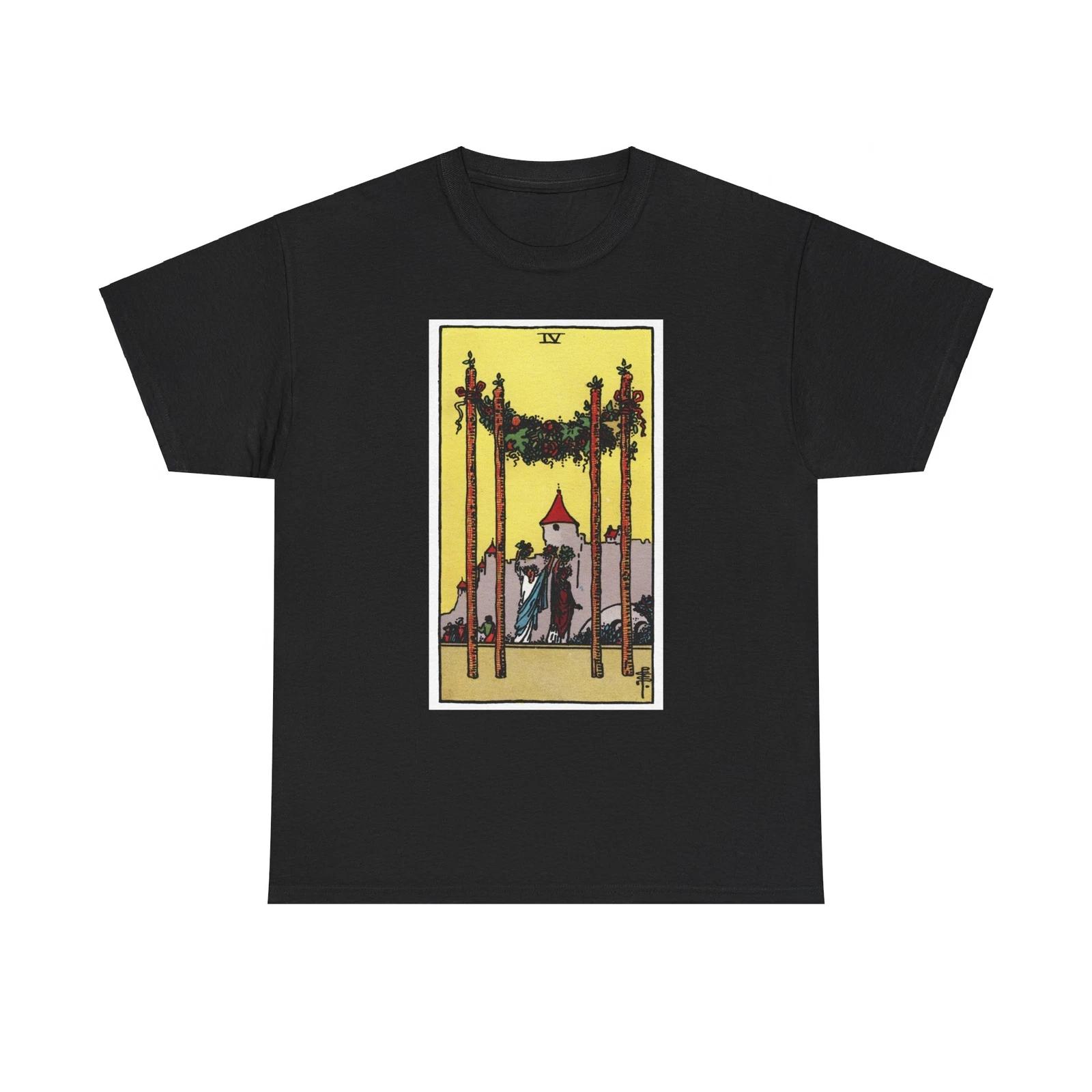 The 4 of Wands (Tarot Card) T shirt 4XL