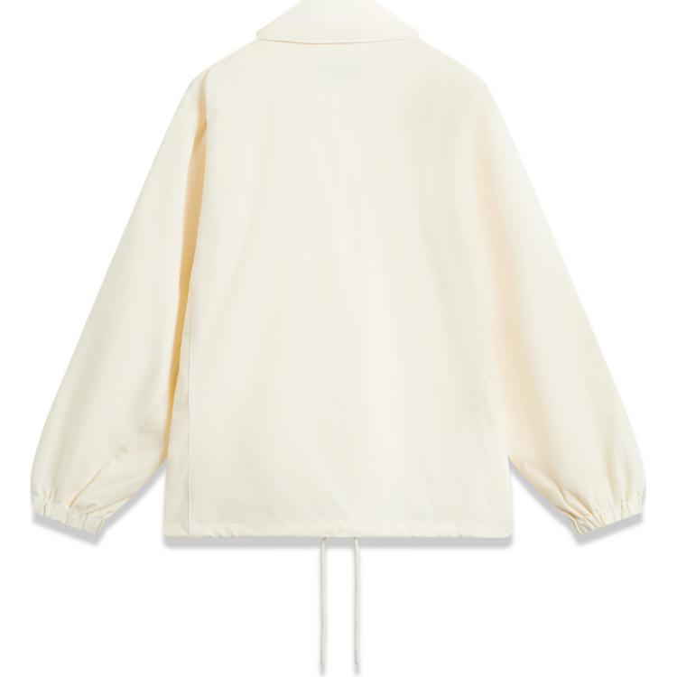 Li-Ning Plain Single-Breasted Collar Comfortable Breathable Versatile Loose Jacket Men jackets Off-White AFDU999-1