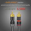 HI-FI 6mm RCA Male Adapter Cable Wire Connector Gold Plated RCA Plug