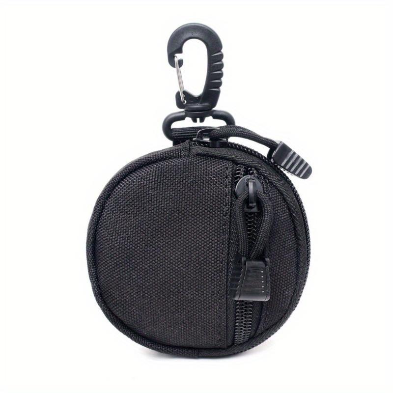 

Black nylon mini bag, tactical zipper bag, suitable equipment, coin bag, keychain, wireless headphone bag, hunting and shooting чорний