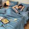 Simple Summer Quilt Deluxe Solid Air Conditioning Quilt Double Sided Single High Quality Quilted Blanket