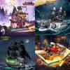 KNEW BUILT Ghost ShipMagic Lab & Train Mini Building Block Toys-Ideal DIY Halloween DecorEducational Assembly Gifts for Kids