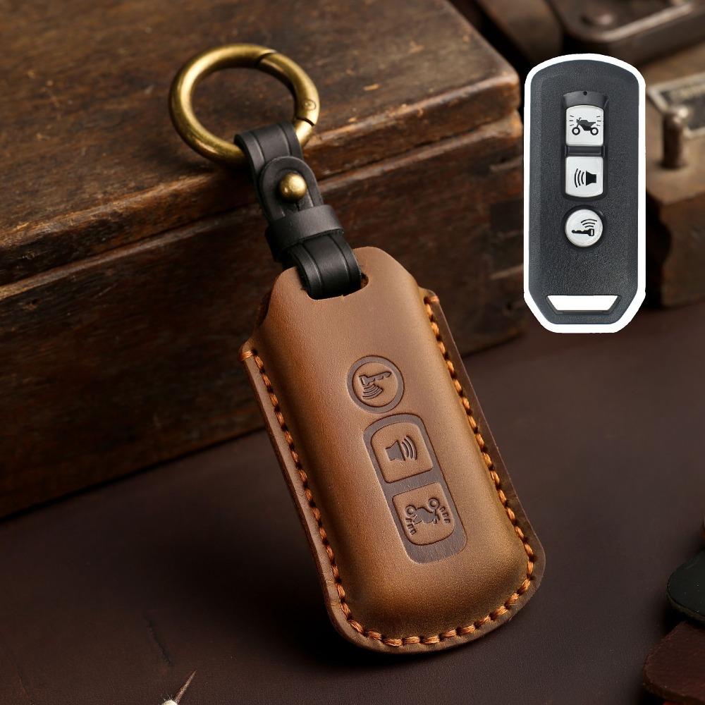 Genuine Leather Key Cover for Honda Motorcycle NS125LA Lead125 PCX160 Forza350