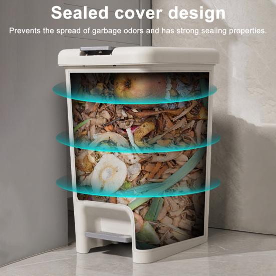Garbage Can Durable Construction Large Capacity Wide Opening