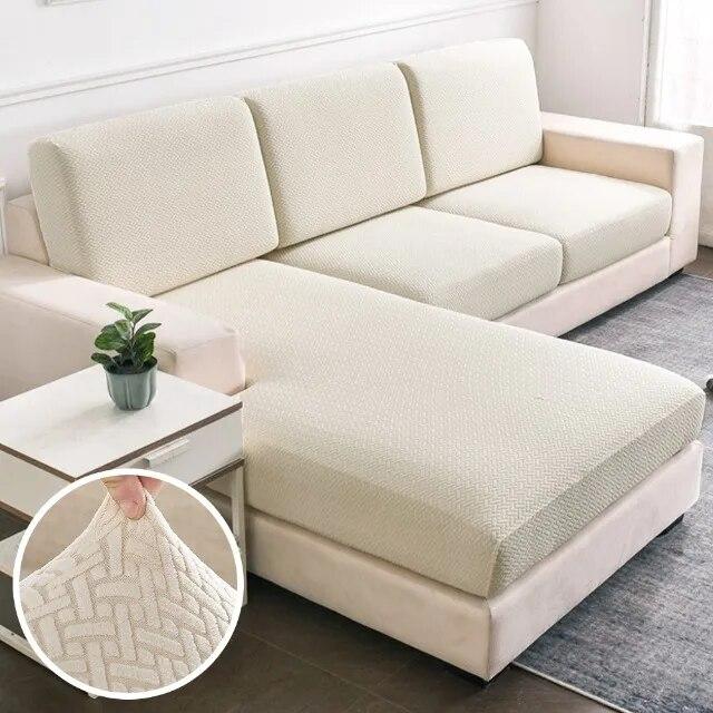Husă de canapea jacquard Husă de pernă solidă pentru canapea pentru cameră de zi Husă elastică pentru colț de canapea în formă de L Husă de canapea lavabilă din spandex