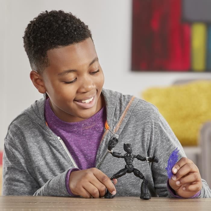 Figurine Black Panther Bend & Flex - MARVEL - Avengers Band and Flex - 15 Cm - Noir - Garantie 2 Ans