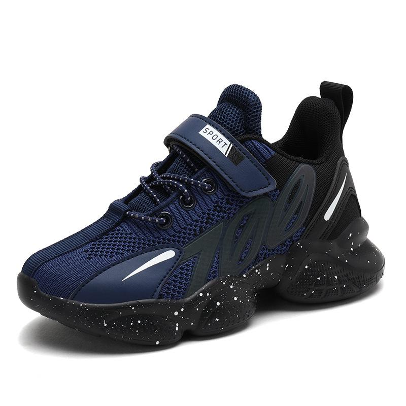 2025 Boys Shoes Mesh Sneakers Boys Middle and Older Children Elementary School Children Breathable and Lightweight Running Shoes Spring and Autumn