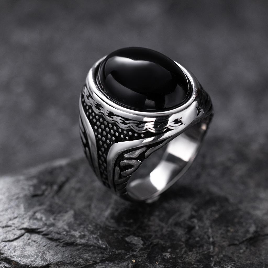 Vintage-Inspired Men's 316L Stain Steel Ring  for Men Multicolor, Able Origin Design