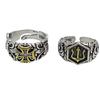 Mythological Tridents Styles Adjustable Rings For Men Alloy Construction Elegant Mens Accessory