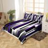 Black Purple Abstract Lines Three-Piece Quilt Cover 3D Digital Printing Bedding Set Bed Cover