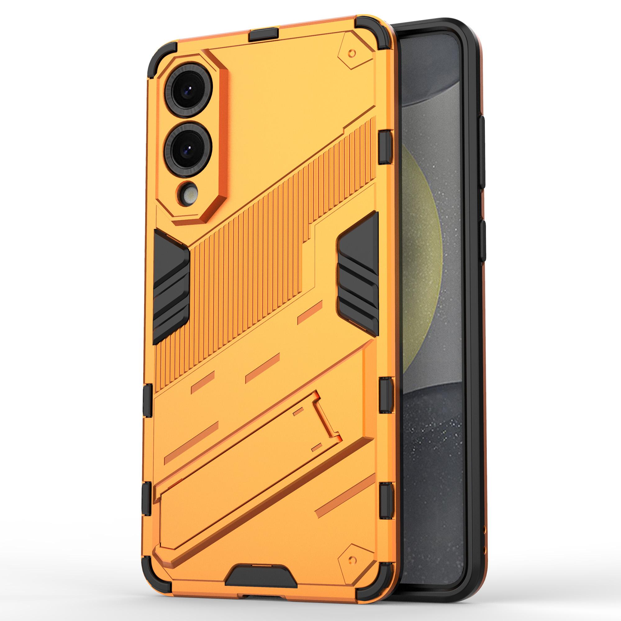

For Samsung Galaxy S25 Edge Case PC+TPU Shockproof Phone Cover with Kickstand Orange