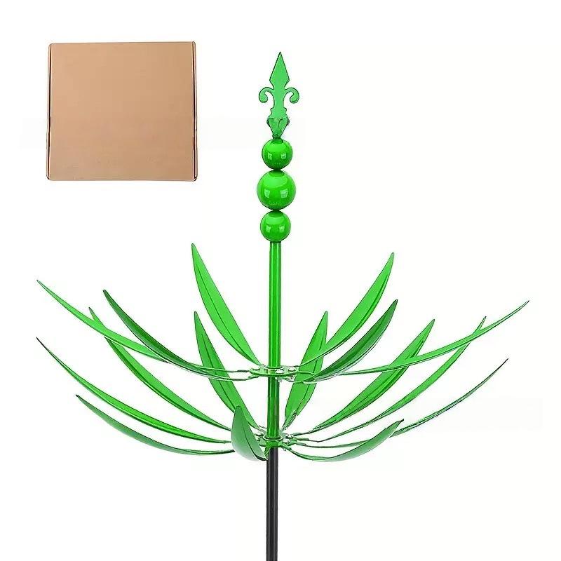 Zewnętrzna Żelazna Sztuka Obracający Się Wiatrak Żyroskopowy Młyn Wiatrowy