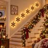 7pcs Santa Claus Christmas Wall Decoration Wooden DIY Wall Art Wall Stickers Crafts  Christmas