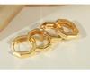 18K Gold Plated Geometric Polygon Earrings - Elegant & Versatile Design