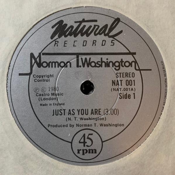 

7inch Record NORMAN T. WASHINGTON Just As You Are NAT001 Natural Records UK Reggae Ska Dub Used