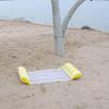 Outdoor Inflatable Striped Floating Pool Lounger - Single Person Foldable Hammock