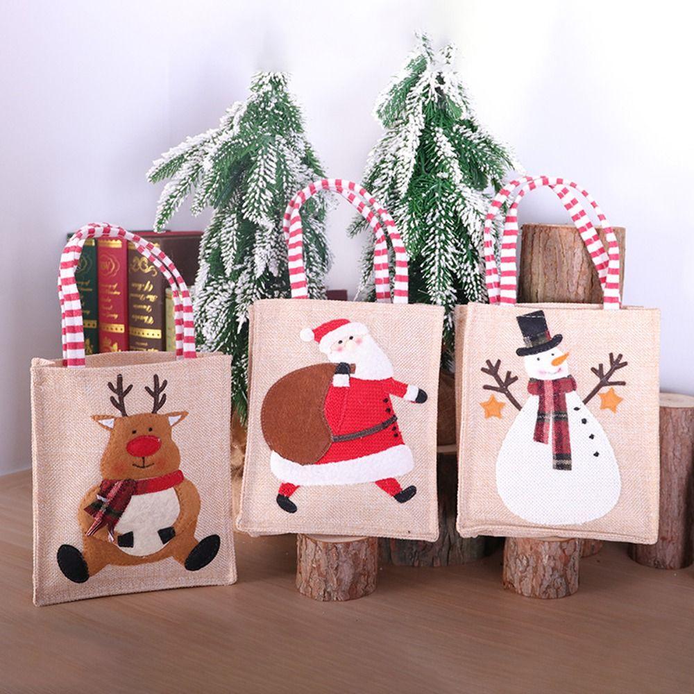 Student Sacks Women Casual Children Candy Canvas Bag Christmas Tote Bag Gift Bags Shopping Bag
