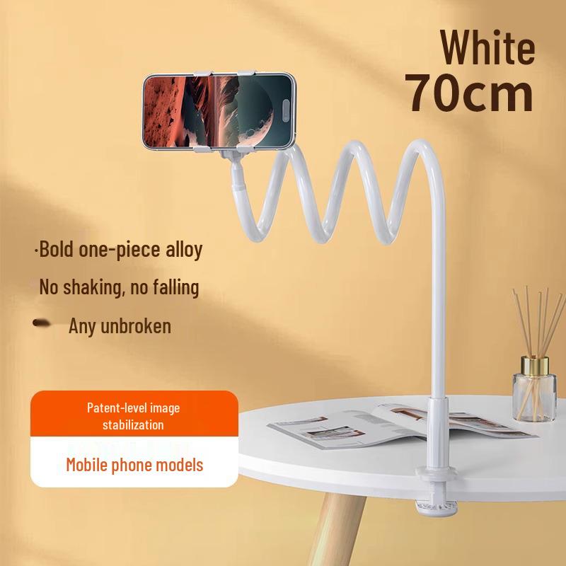 Universal Clip-On Stand for Mobile/Tablets - Perfect for Bedside, Desktop, or Live Streaming Use
