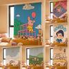 Window Curtain Velcro 200cm Self Adhesive Curtain Home Bedroom Decor Decorative