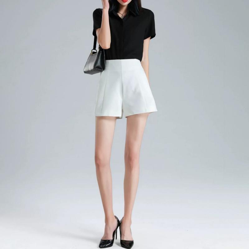 Women's Suit Shorts High-waisted Wide-leg Pants