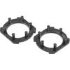 Automotive LED Headlight Bulb Retainer Adapter Holder Socket - Car Headlight Socket - for Mazda 3 5 6 Plastic Black - 1 Pair