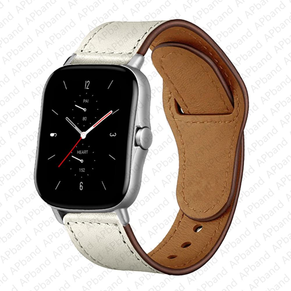 Buy Leather Band for samsung galaxy watch 4 3 40/44mm 42/46 gear s3 s2  classic active 2 Sport Bracelet strap for Amazfit Watch for huawei 3 gt gt2  2e pro at affordable