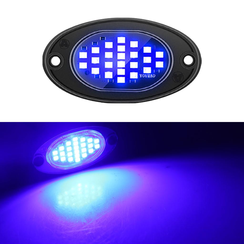 1pcs Car Chassis Light Underbody Glow LED Lights 24SMD Atmosphere Light for TV UTV Offroad Rock Lights 12v