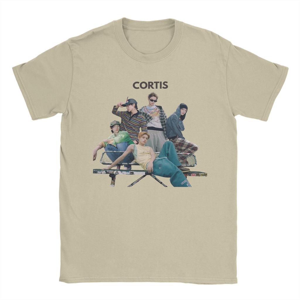 Cortis Group T-Shirt Unisex Baumwollkleidung Retro Rundhals Kurzarm