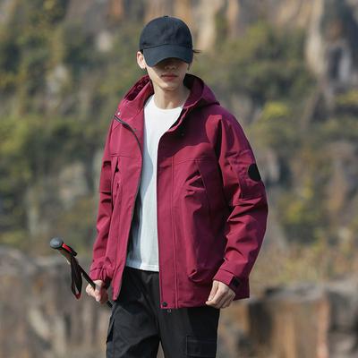 2025 Spring New Hooded Tooling Jacket Jacket Men's Trendy Youth Jacket Loose and Versatile Jacket