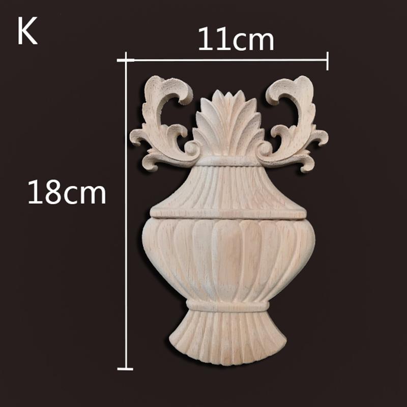 Европейские деревянные аппликации накладки декоративные деревянные наклейки для мебели резьба украшения стены двери корпусная мебель домашний декор