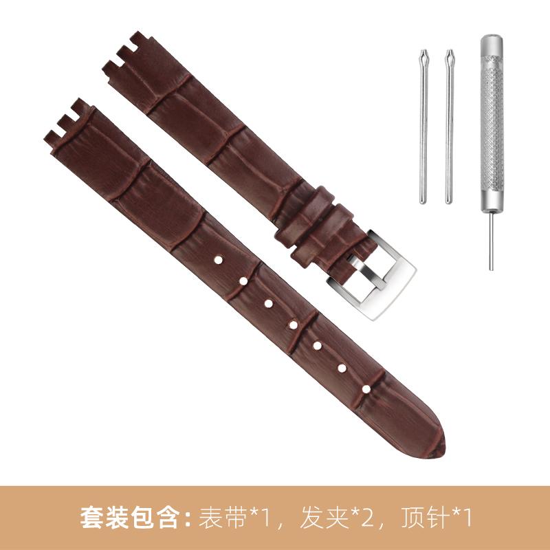 New Black Red white pink blue brown Watchband For SWATCH Genuine leather Watch band 12mm cowhide Wrist strap accessories women