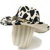 Dark purple Cowboy Hat New Jazz Knight hat cowboy hat monochrome felt hat men's and women's large brim outdoor hat