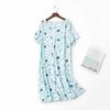 Plus size Estate Donna Camicia da notte Manica corta Simpatico cartone animato pigiameria dolce O Collo Camicie da notte Pigiama Pigiama da donna in cotone