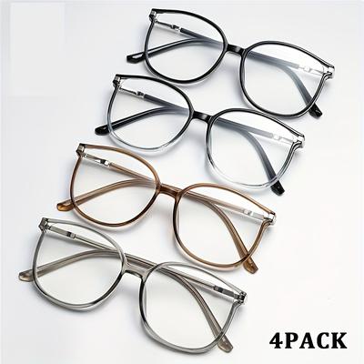 4 Pairs Retro Square Presbyopia Glasses Men Women +1 00 To +4 00 HD Lens Trendy Eyewear