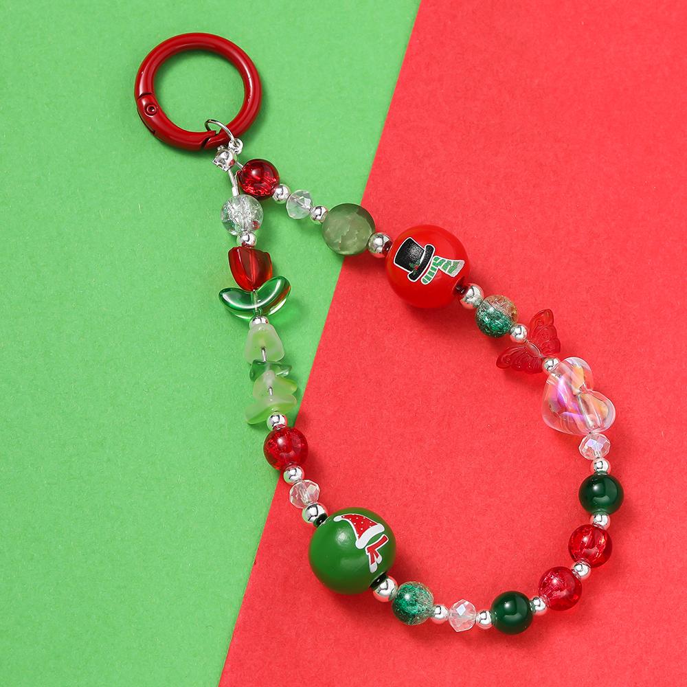 5/10Pcs Wooden Round Printed Beads Christmas Spacer Bead for DIY Bracelet Necklace Earrings Jewelry Making Accessories 16mm