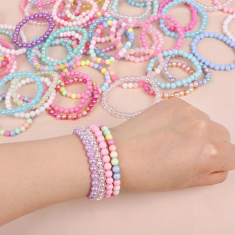 10-30Pcs Colorful Beads Bracelet Kids Girls Birthday Party Favors Goodie Pinata Filler Baby Shower Wedding Guest Treat Gifts