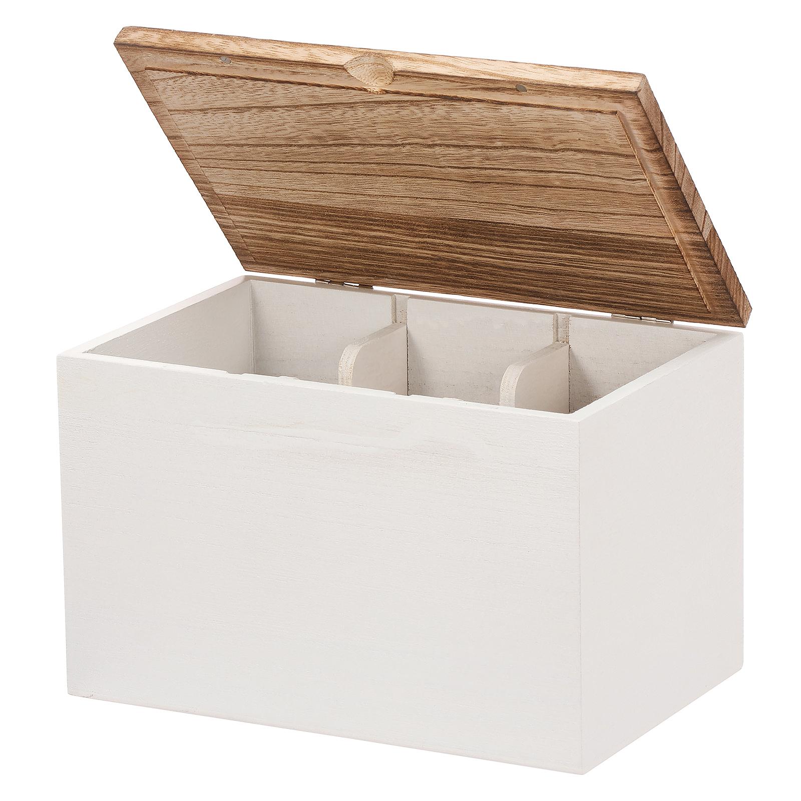 

Wooden Tampon Holder with Lid 3-Grid Bathroom Tampon Storage Box Large Capacity Dust Proof Feminine Product Organizer