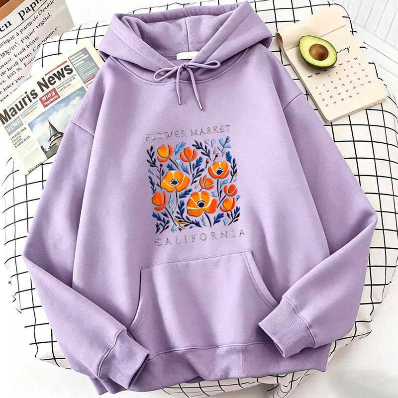 Vintage Flower Print Hoodies Spring Autumn Winter Casual Hoodies Sweatshirts Men Women Tops Floral Hoodie Sweatshirt