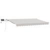 Retractable Awning Light Grey and White 300 X 250 Cm