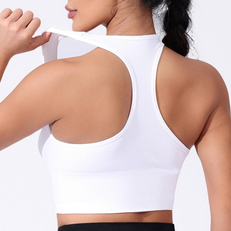 Sujetador Deportivo Racerback para Mujer, Sujetador de Entrenamiento sin Costuras de Alto Soporte, Sujetador Acolchado sin Aros para Gimnasio, Yoga, Fitness y Running