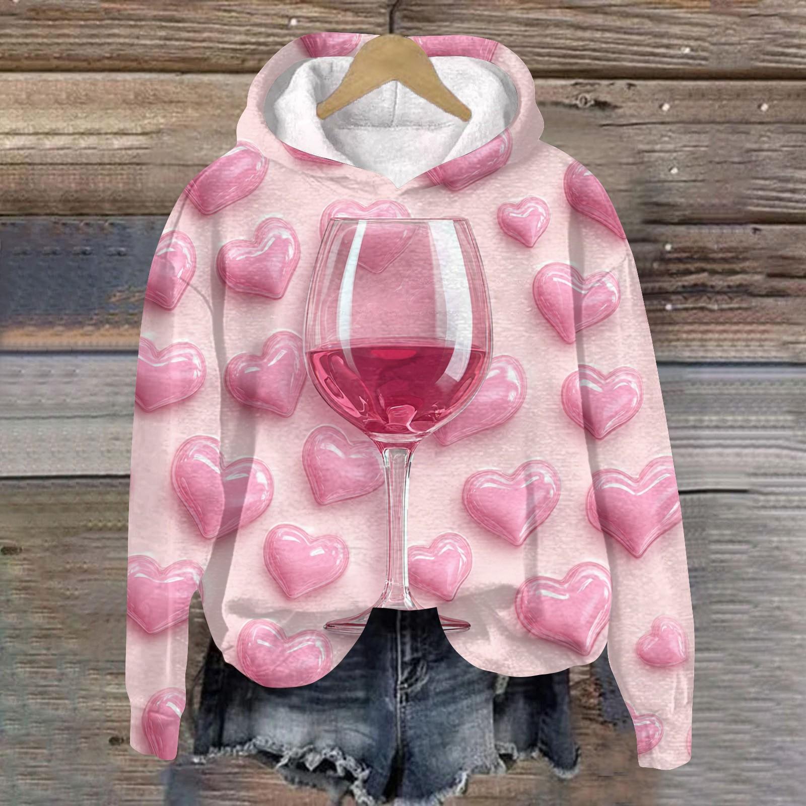 

Женская плюшевая теплая повседневная куртка с принтом ко Дню святого Валентина, зимняя куртка XL розовый