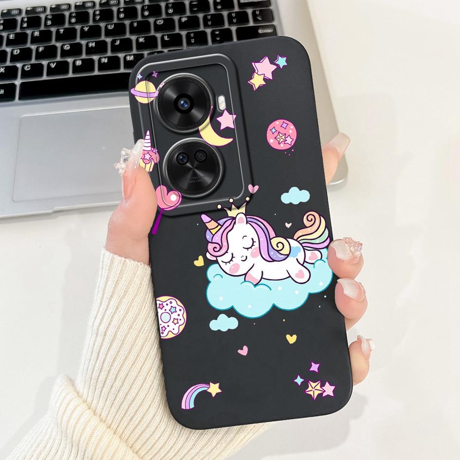 Für Huawei nova 12 SE 2024 Hülle BNE-LX1 Stoßfeste Abdeckung Niedlicher Astronauten-Cartoon Mattes Funda auf Huawei Nova12 SE Quadratischer Schutz